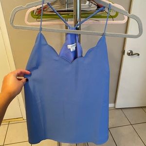 Scalloped Racerback Blouse